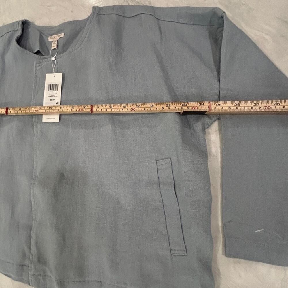 Eileen Fisher Organic Linen Open‑Front Drape Jacket – Petite Small – NWT - Picture 10 of 11